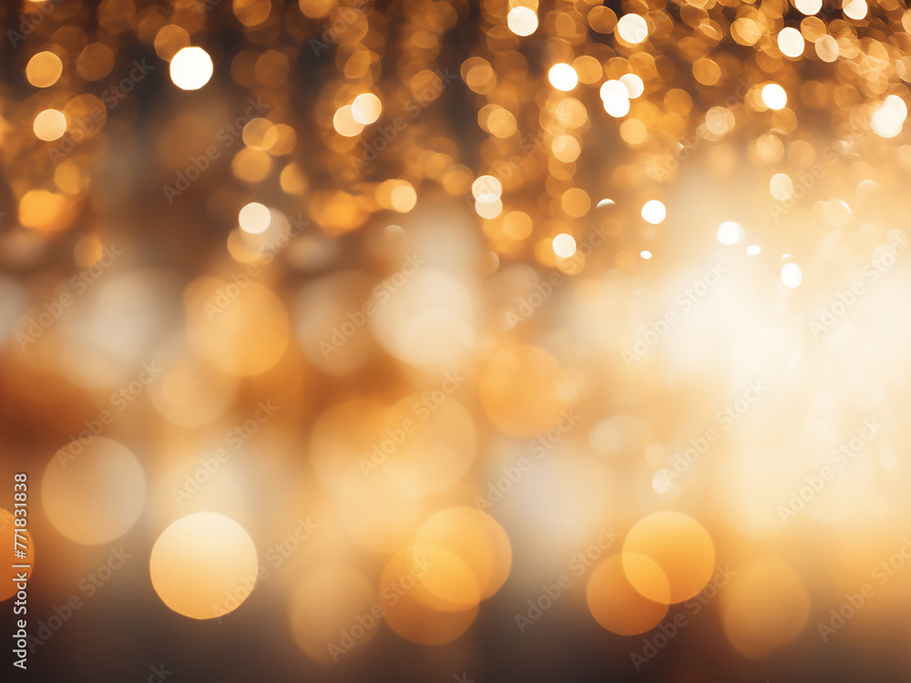 Abstract of Christmas lights and bokeh with glittering backdrop. Abstract of Christmas lights and bokeh with glittering backdrop.