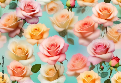 Captivating Pastel Roses in Soft Motion