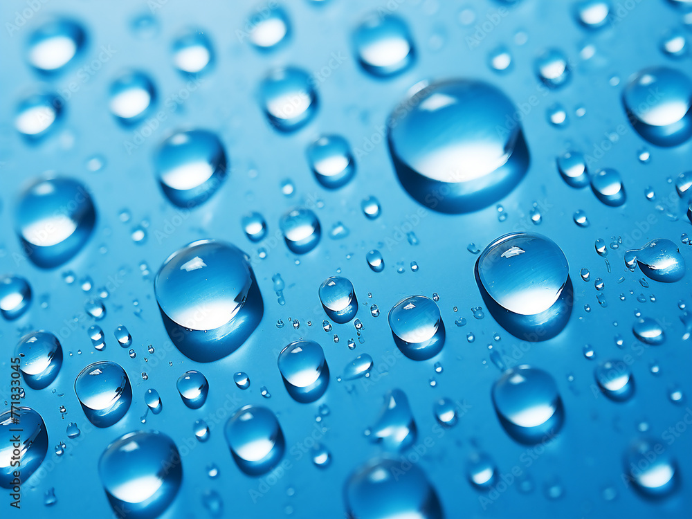 Blue paper droplets add depth to business visuals.