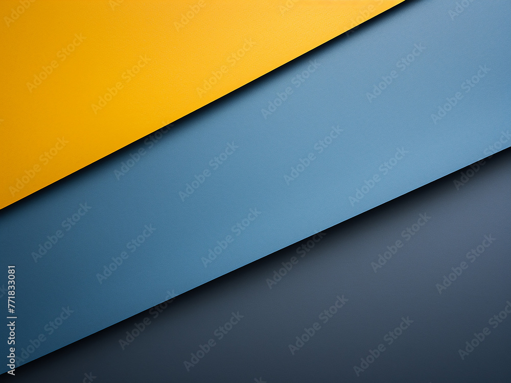 Modern hipster design features blue, yellow, and gray tones.
