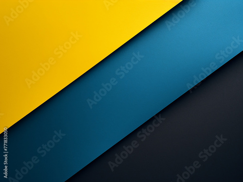 Hipster-approved design with blue, black, and yellow hues.