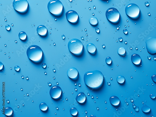 Business backdrop features elegant blue paper droplets.