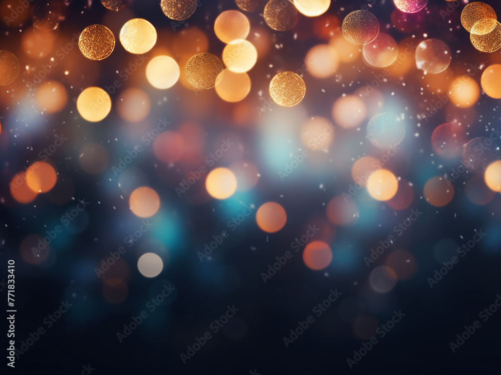 Abstract bokeh from Christmas lights signifies holiday season. Abstract bokeh from Christmas lights signifies holiday season.