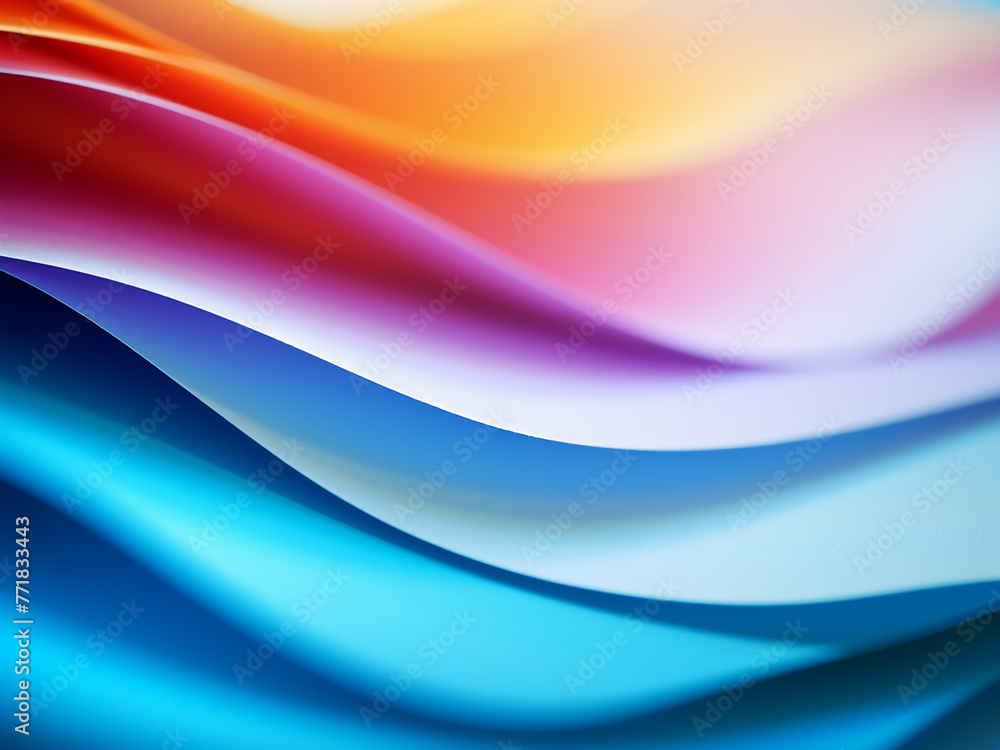 Fototapeta premium Colorful paper blurs into abstract background.