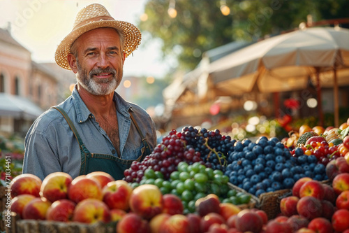 Frisch vom Feld: Bio-Bauer verkauft Obst und Gemüse auf dem Markt