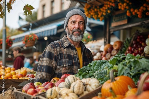 Frisch vom Feld: Bio-Bauer verkauft Obst und Gemüse auf dem Markt
