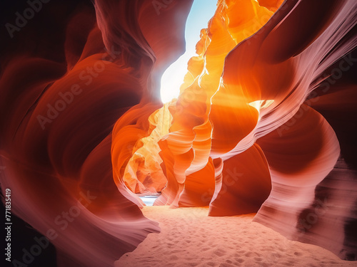 Antelope Canyon, a mesmerizing slot canyon in the American Southwest on Navajo land.
