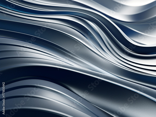 Decorative abstract illustration of embossed iron texture in blue and silver.