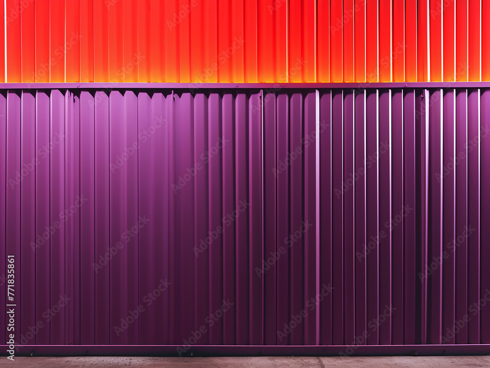 Urban backdrop featuring metal profiles painted in purple, orange, red, and white. Urban backdrop featuring metal profiles painted in purple, orange, red, and white.