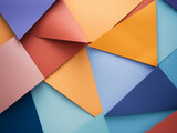 Multicolor paper arranged in a top-view composition, emphasizing minimalism.