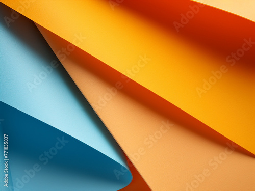 Detailed close-up reveals the vivid palette of yellow, orange, and blue sheets.