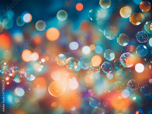 Bokeh abstract showcases colorful blurred lights.
