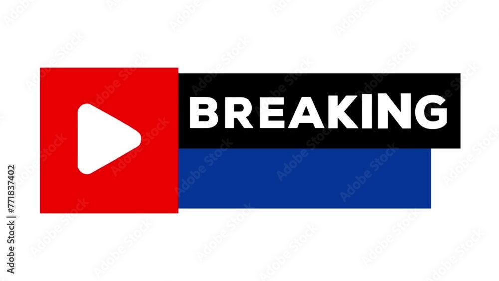 Breaking New animation video text on white background Breaking New animation video text on white background