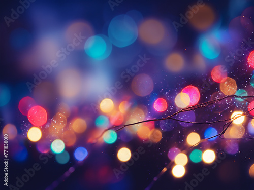 Festive holiday bokeh wallpaper with abstract blurred colors.