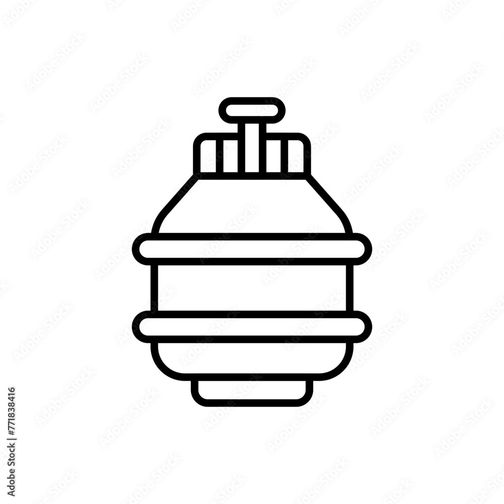 Gas cylinder outline icons, minimalist vector illustration ,simple transparent graphic element .Isolated on white background Gas cylinder outline icons, minimalist vector illustration ,simple transparent graphic element .Isolated on white background