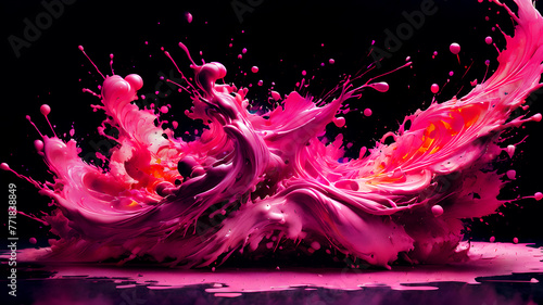 splash of pink paint. abstract pink background
