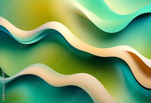 Exploring the Harmonious Interplay of Smooth Shapes in Abstract Art photo