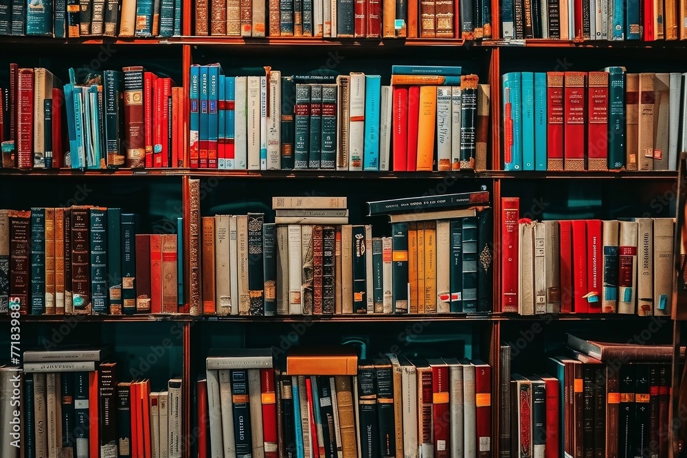 A big shelf with a lot of books. A big shelf with a lot of books.