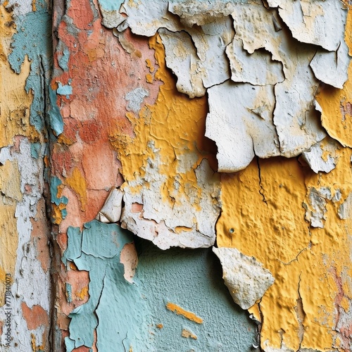 Seamless peeling paint wall surface texture.