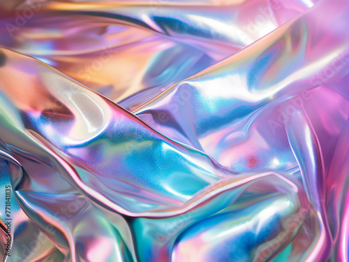 Shiny rainbow magic background showcases holographic foil texture.