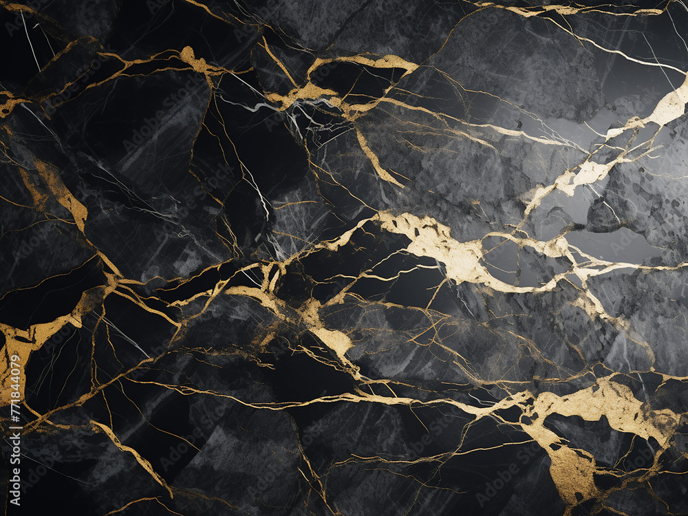 Abstract pattern resembles marble with golden and black accents. Abstract pattern resembles marble with golden and black accents.