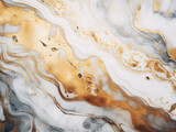 Marbled texture with gold accents adds depth to the acrylic background.