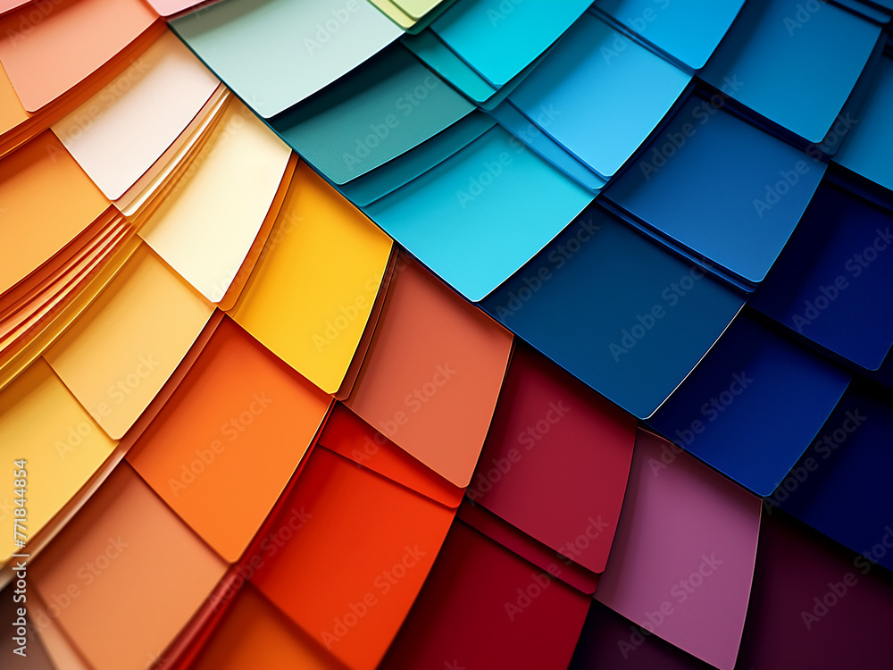 Fototapeta premium Abstract background features a multicolor paint sample.