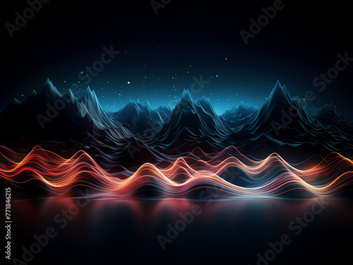 Full-color representation showcases dynamic sound waves. © Llama-World-studio