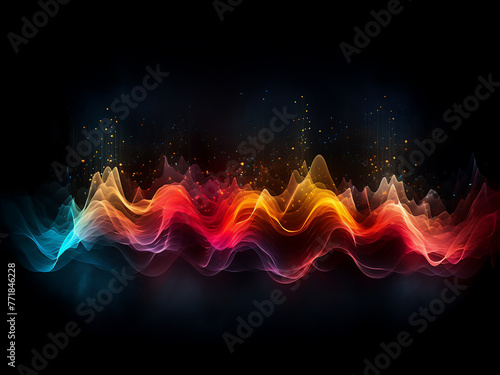 Dark setting illuminates the dynamic spectrum of sound waves.