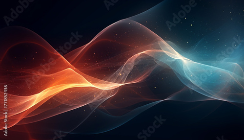 Abstract swirling lines with plexus effect