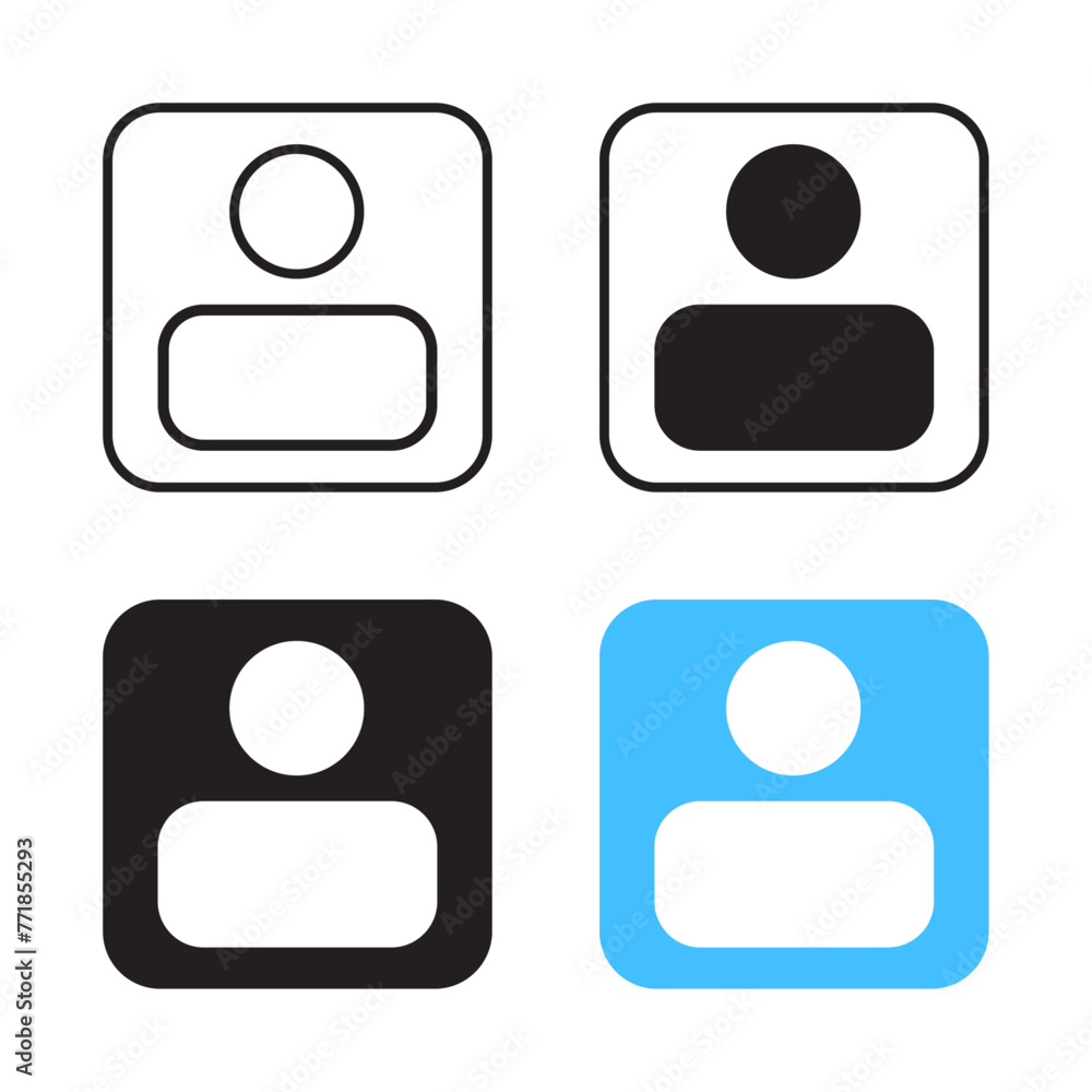 Vector User Icon In Multiple Style Vector User Icon In Multiple Style