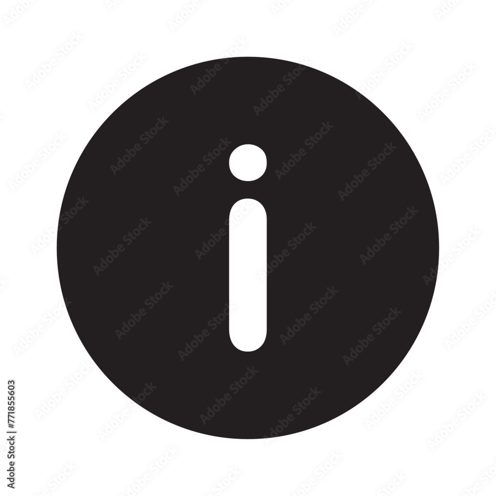 Vector Info Symbol Icon Black And White Vector Info Symbol Icon Black And White