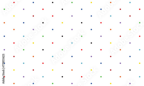 Vector Seamless Colorful Dots Pattern Background