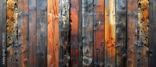 Various wooden textures, showcasing colors and shades from logs and boards