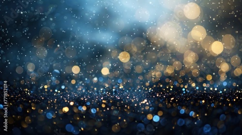 Glitter In shiny out of focus abstract background