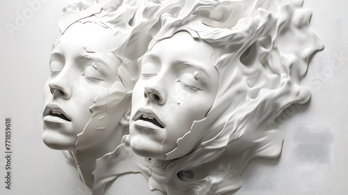 digital art gallery featuring hyperrealistic sculptures