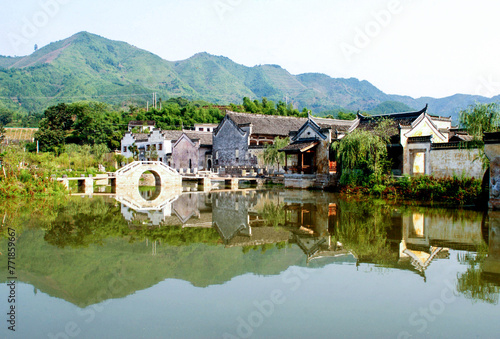 Chengkan Village, Huizhou District, Huangshan City, Anhui Province, China, has a history of more than 1,800 years, the best preserved ancient village in the Ming Dynasty. photo