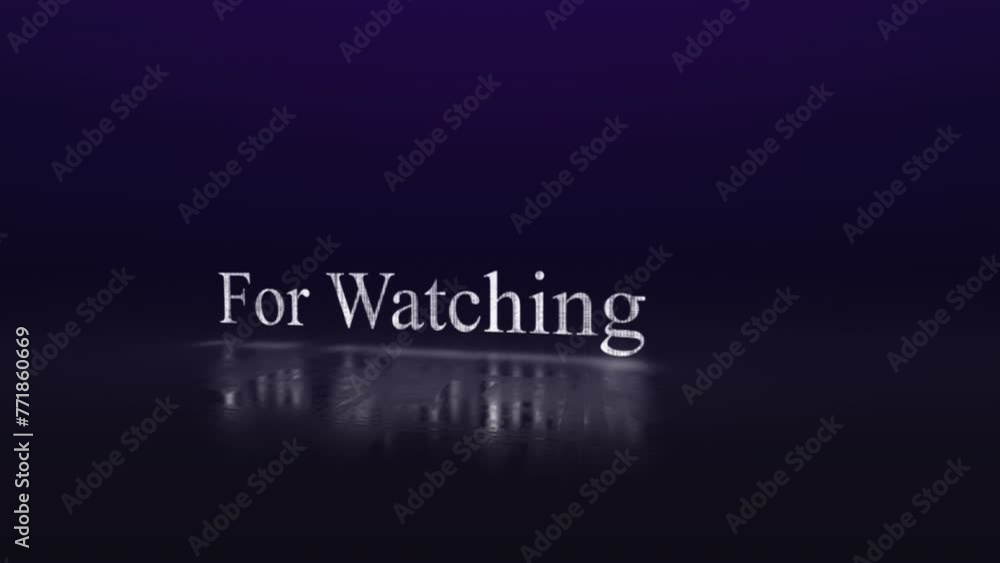 Stretchy Glitch End Screen Thank You. Video 4K. Suitable for digital video intro and outro background. End Screen Video.