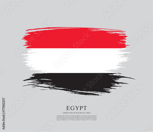 Flag of Egypt, vector illustration 