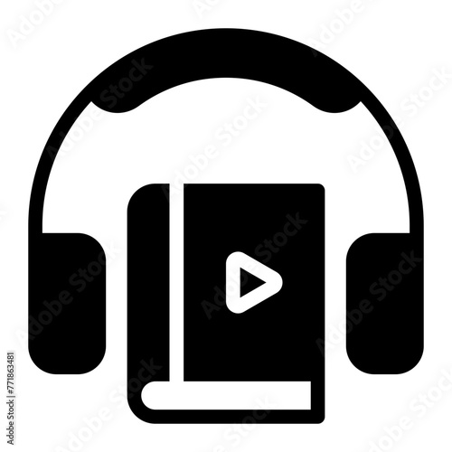 audio book glyph icon