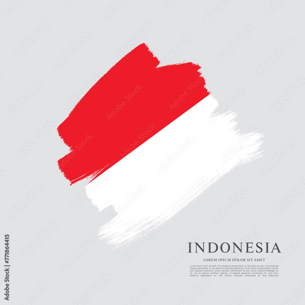 Flag of Indonesia, vector illustration 