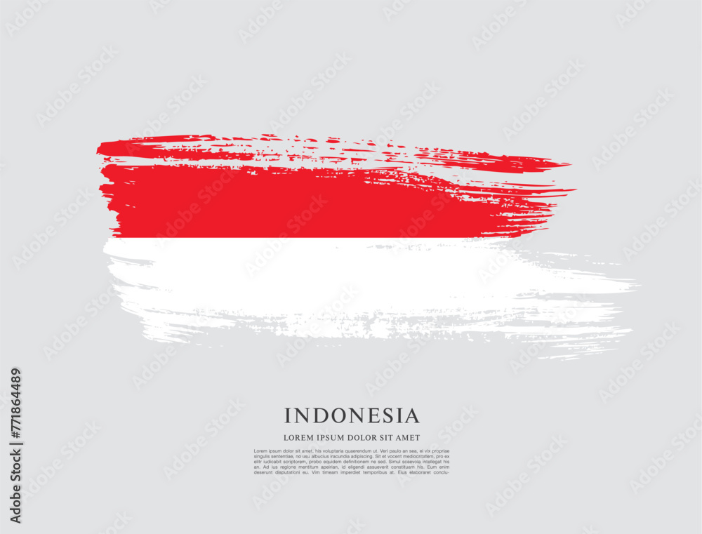 Flag of Indonesia, vector illustration Flag of Indonesia, vector illustration