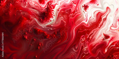 abstract background of red paint with some spots and stains on it Water waves with red and crystalline tints.