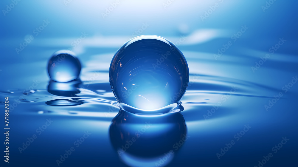 Abstract blue water drop ball Abstract blue water drop ball