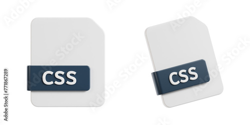3d css, 3d render icon illustration, transparent background, file format