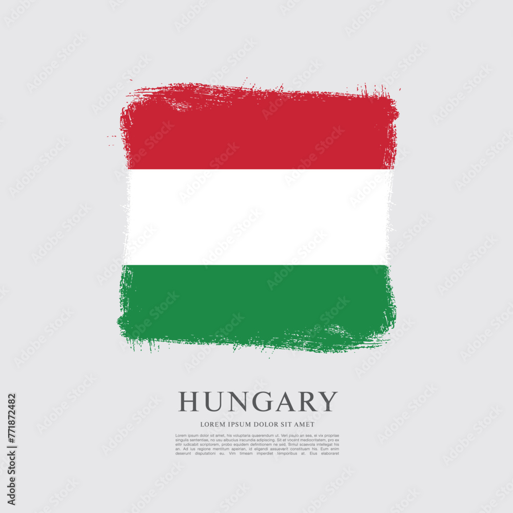 Flag of Hungary, vector illustration Flag of Hungary, vector illustration