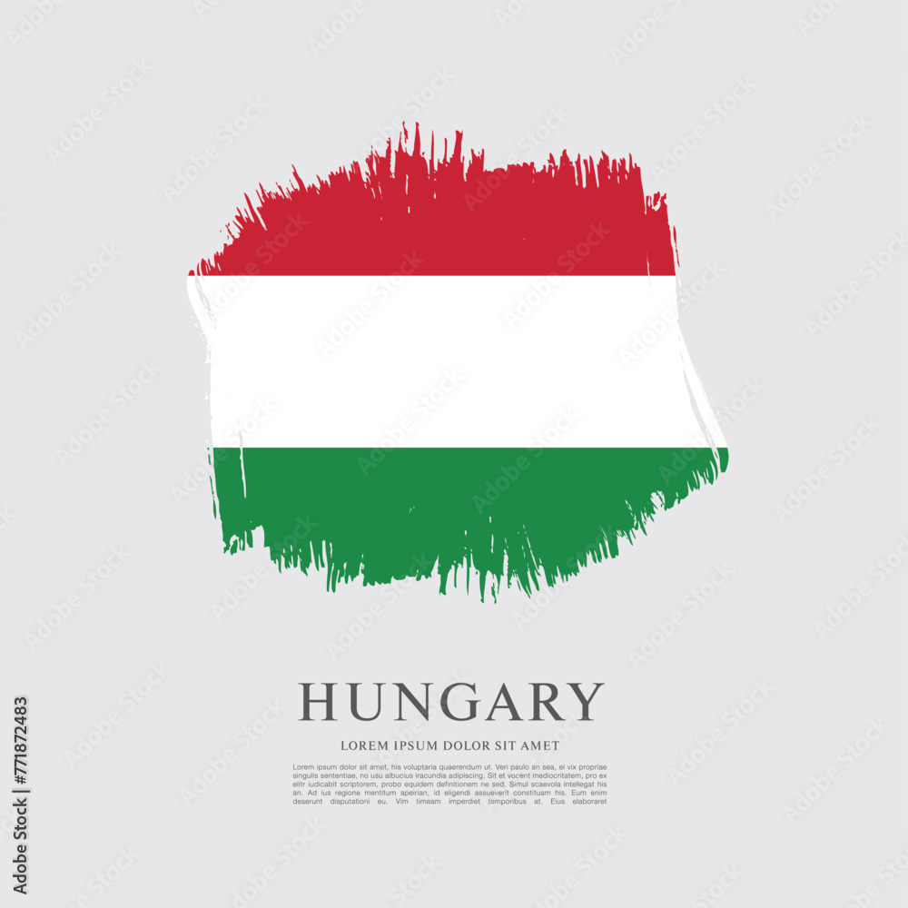 Flag of Hungary, vector illustration Flag of Hungary, vector illustration