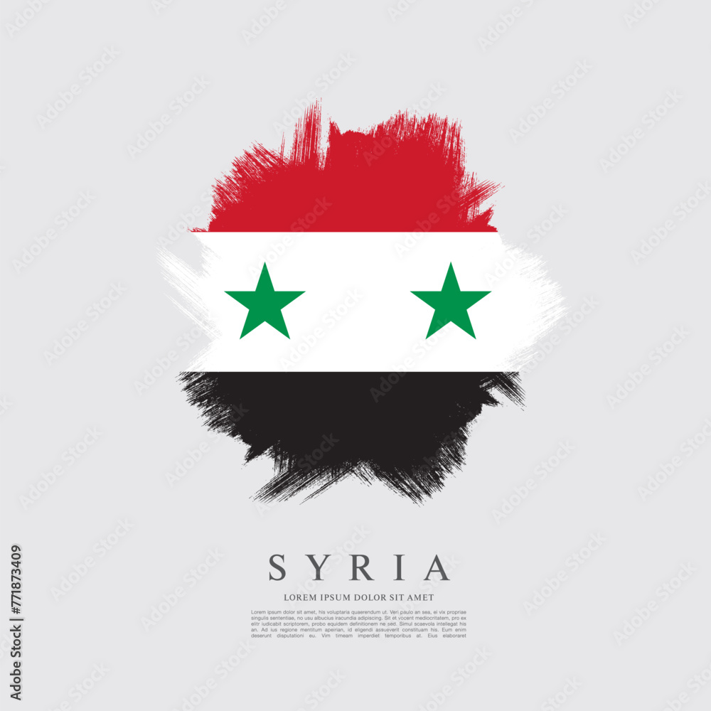 Flag of Syria, vector illustration 