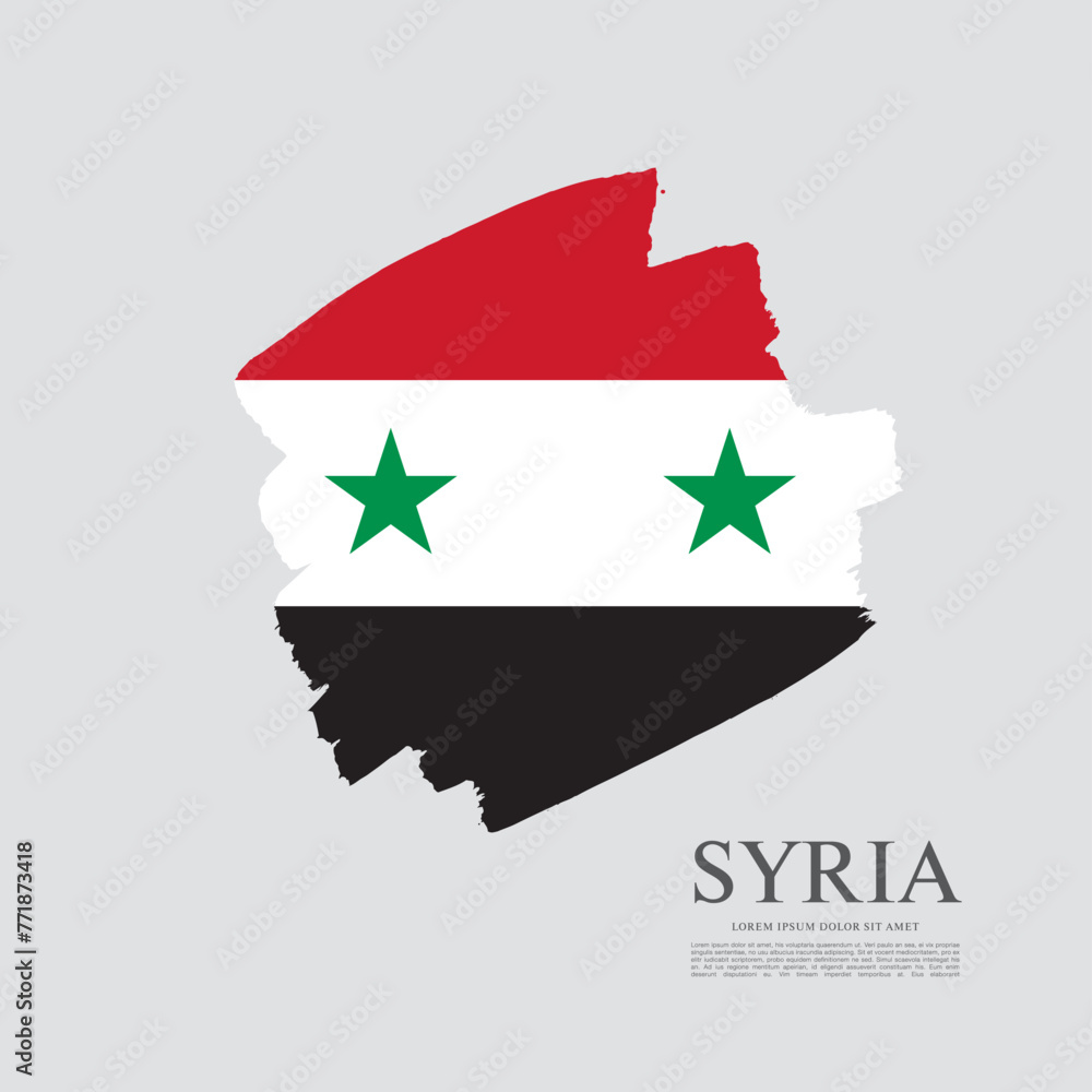 Flag of Syria, vector illustration Flag of Syria, vector illustration