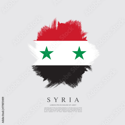 Flag of Syria, vector illustration 